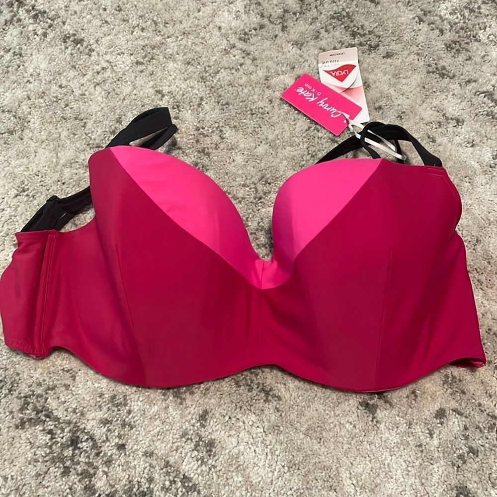 Curvy Kate Subtropic Balcony Bikini Cherry Red/Pink NWT